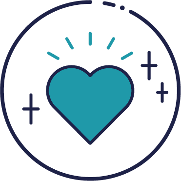A icon with a heart symbol