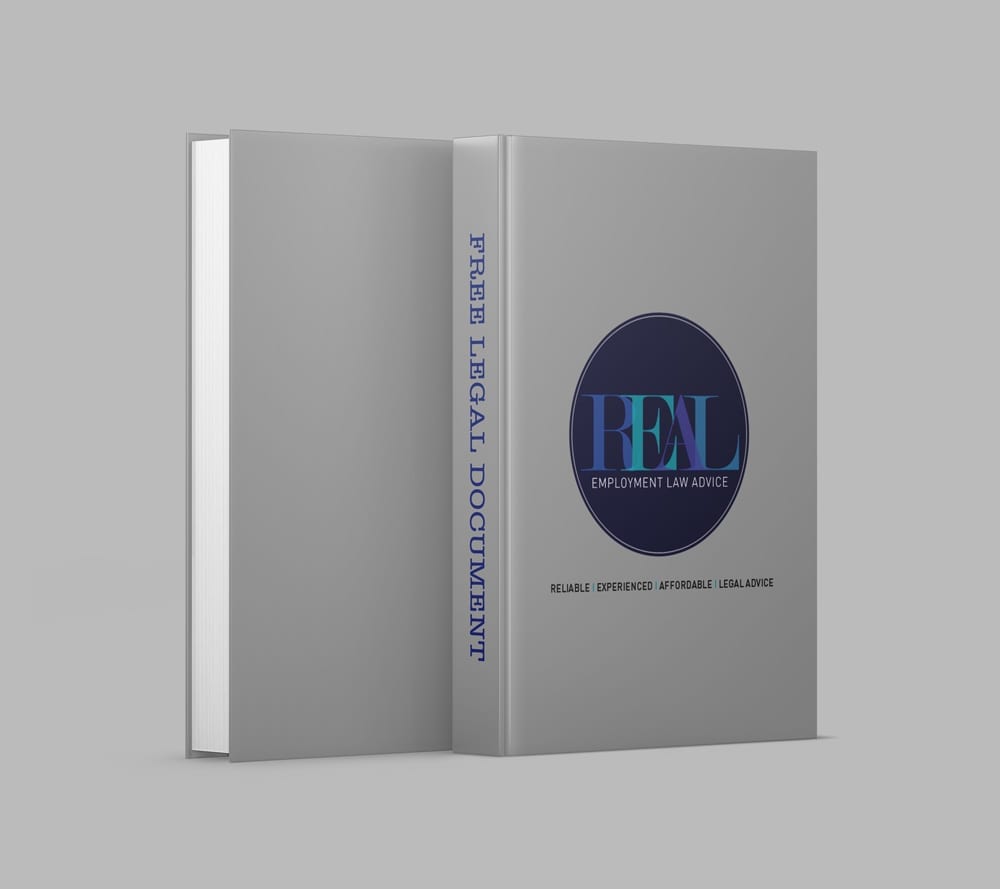 Mockup of a book with "Free Legal Document" on the spine