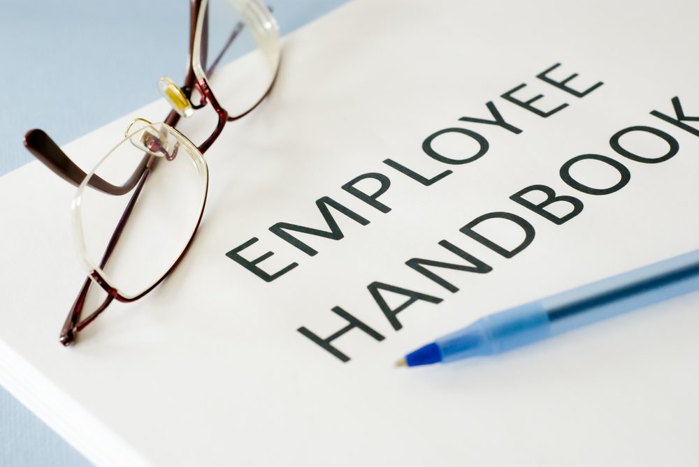 to show an employee handbook